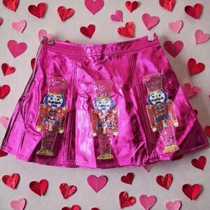 Judith March Rare Nutcracker‎ Sequin Mini Skirt Small Holiday Christmas Sparkle